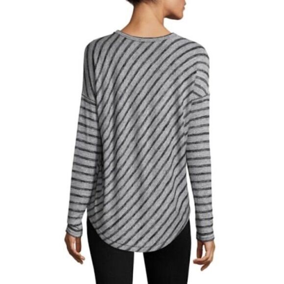 Rag & Bone Hudson striped jersey shirt black and gray - Picture 2 of 5